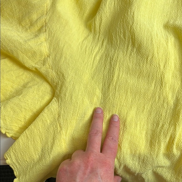2 Oh My Gauze Yellow and Cream Tunic Tops Size 1 (6/10) Loose Flowy Cotton Top - Picture 13 of 15